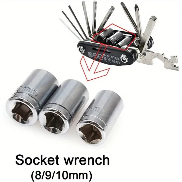 Multifunctional 16 In 1 Portal Bike Tool Kit - Image 5