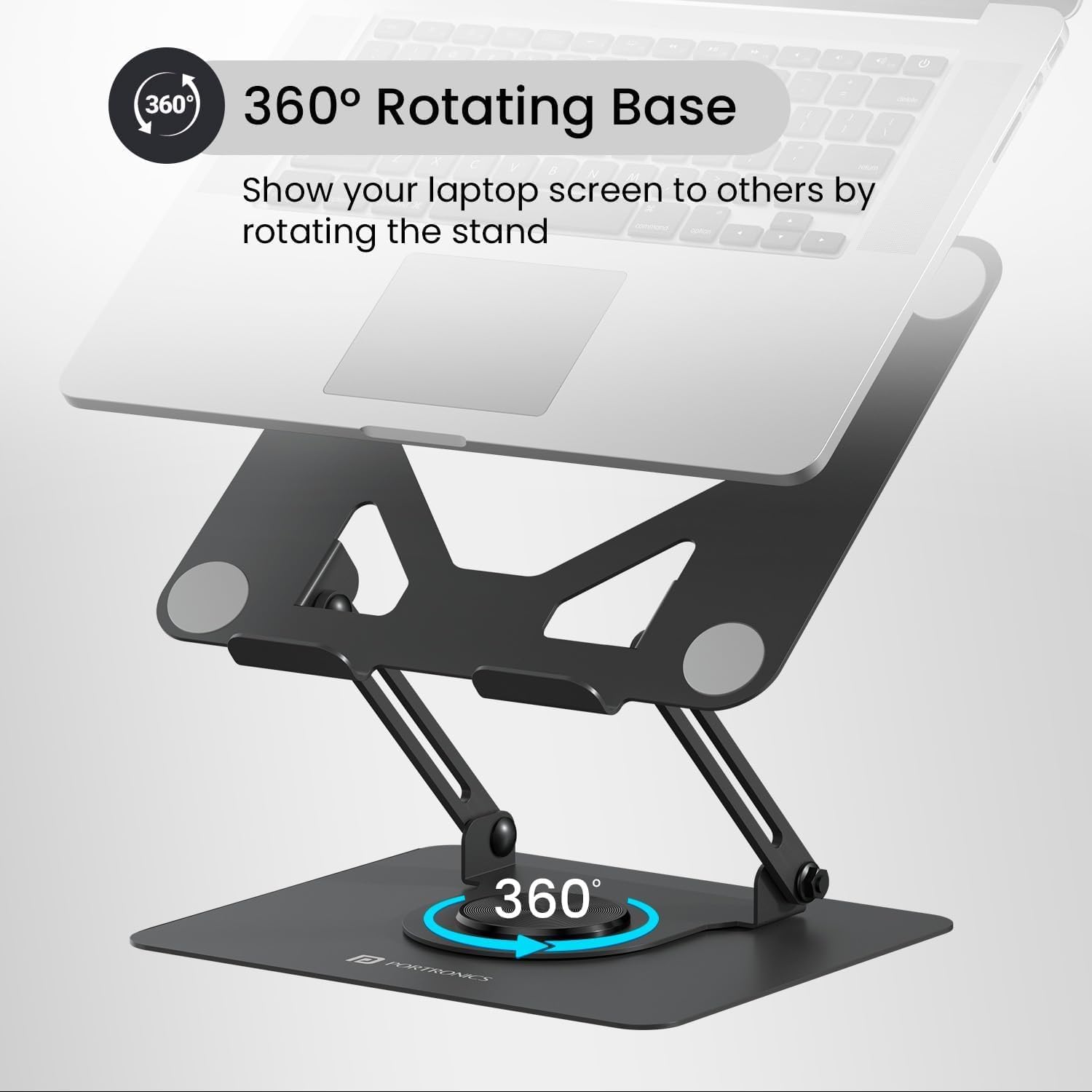 Adjustable Laptop Stand with 360° Rotating Base - Image 6